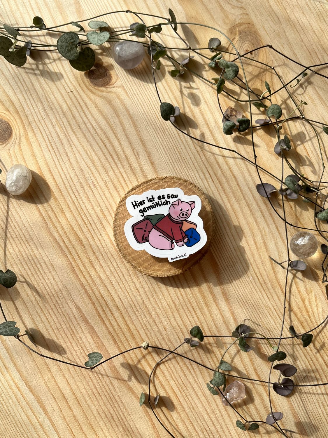 Vinyl Sticker - Schwein „Hier ist es sau gemütlich“