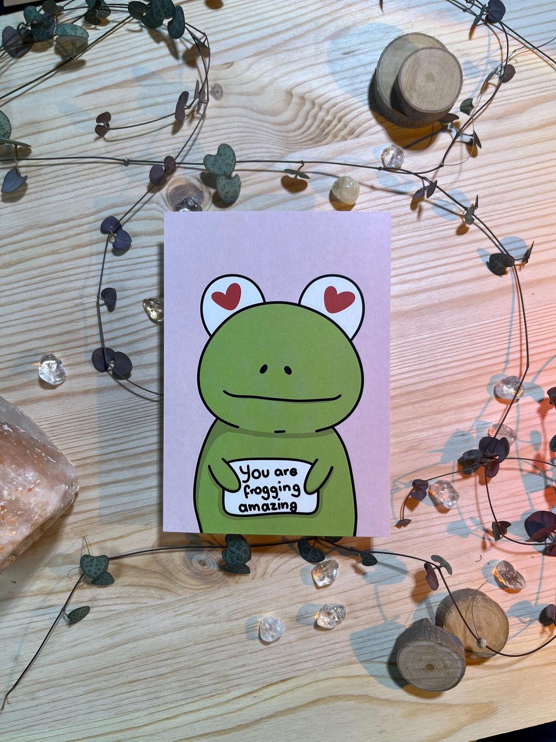 Postkarte - You are frogging amazing