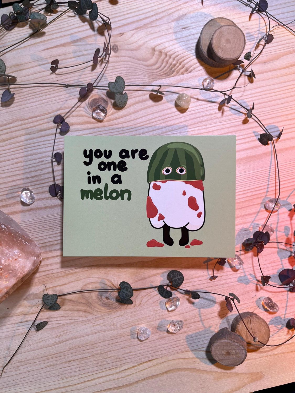 Postkarte - you are one in a melon