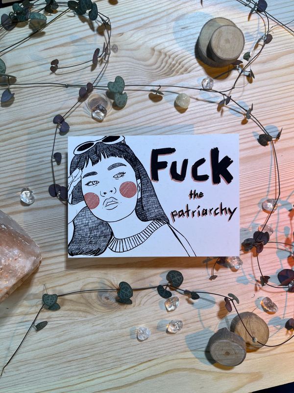 Postkarte - Quinn „Fuck The Patriarchy“
