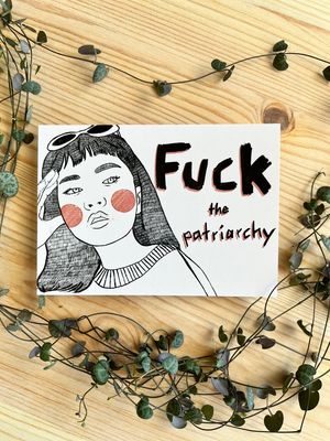 Postkarte - Quinn „Fuck The Patriarchy“
