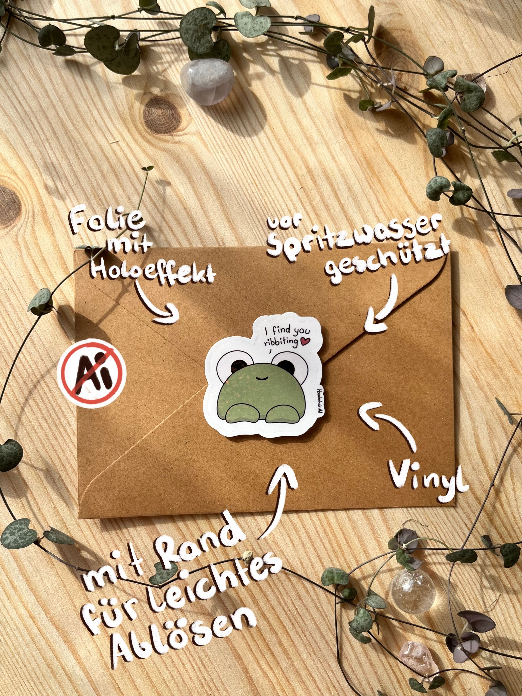 Vinyl Sticker - I find you ribbiting