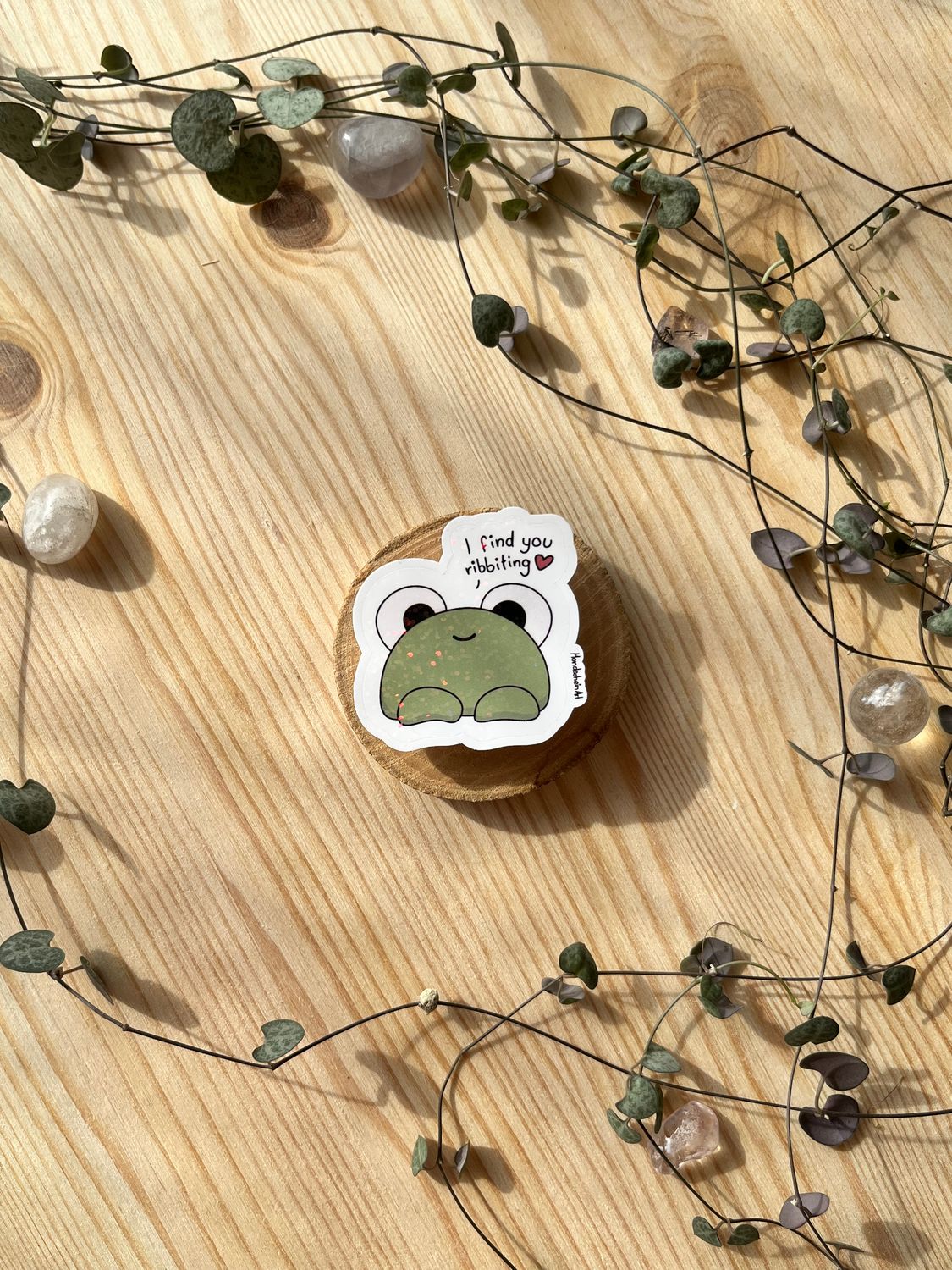 Vinyl Sticker - I find you ribbiting