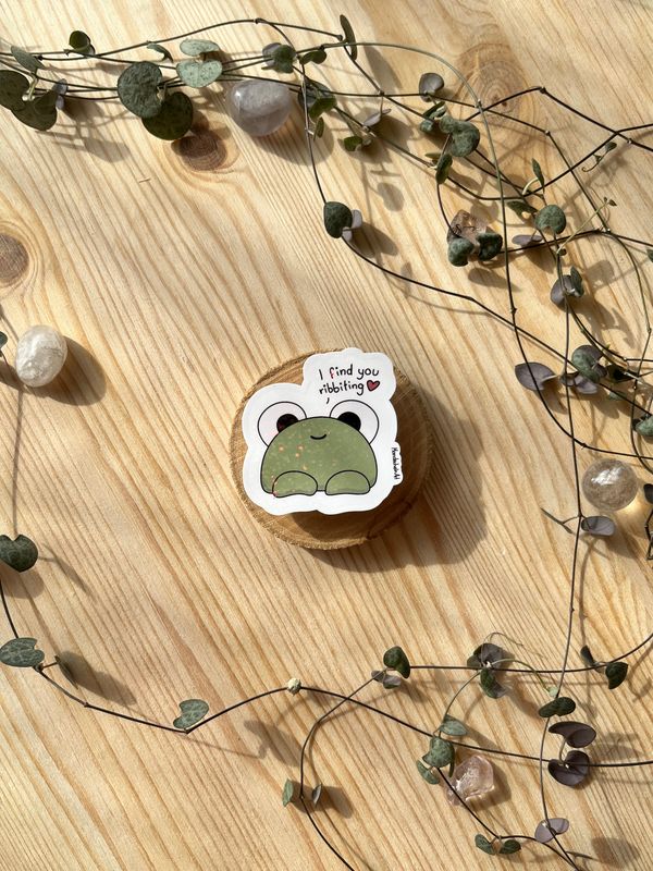 Vinyl Sticker - I find you ribbiting
