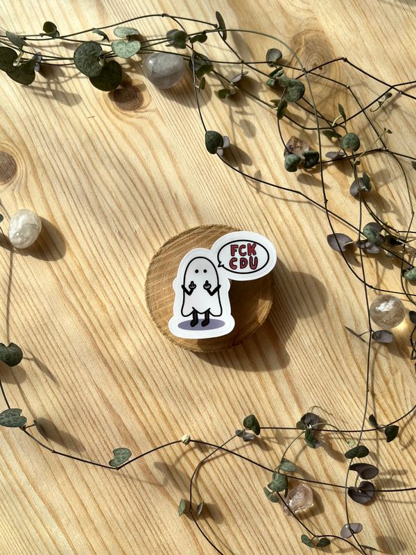 Vinyl Sticker - Geist "FCK CDU"