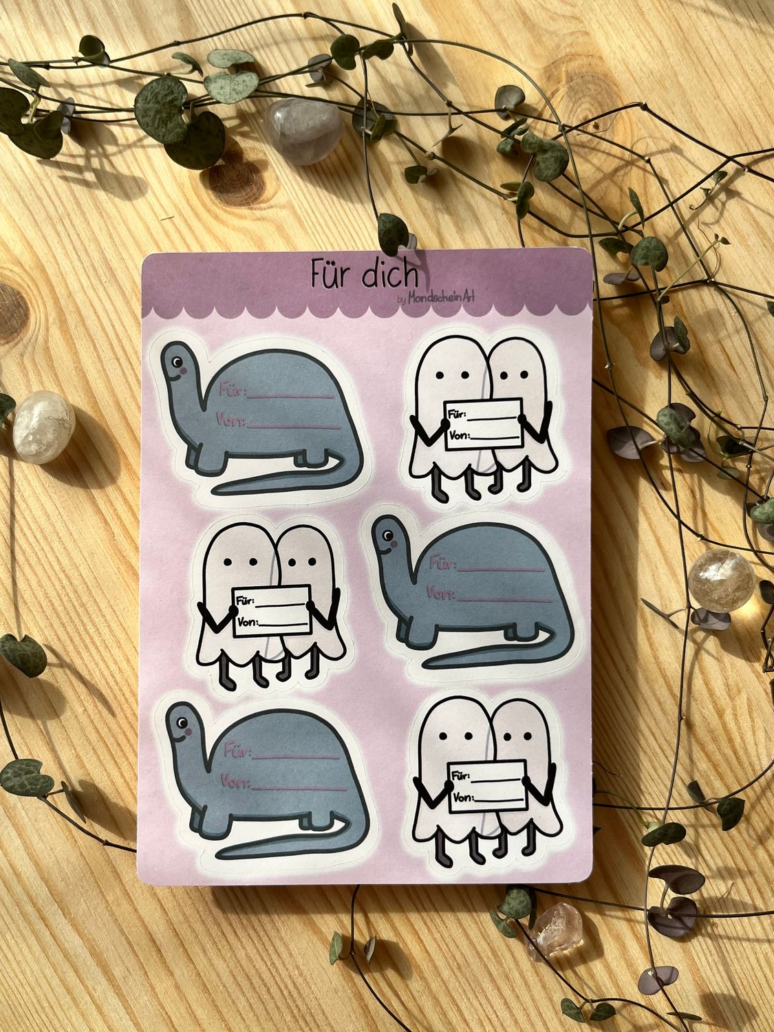 Papier Stickersheet - für dich