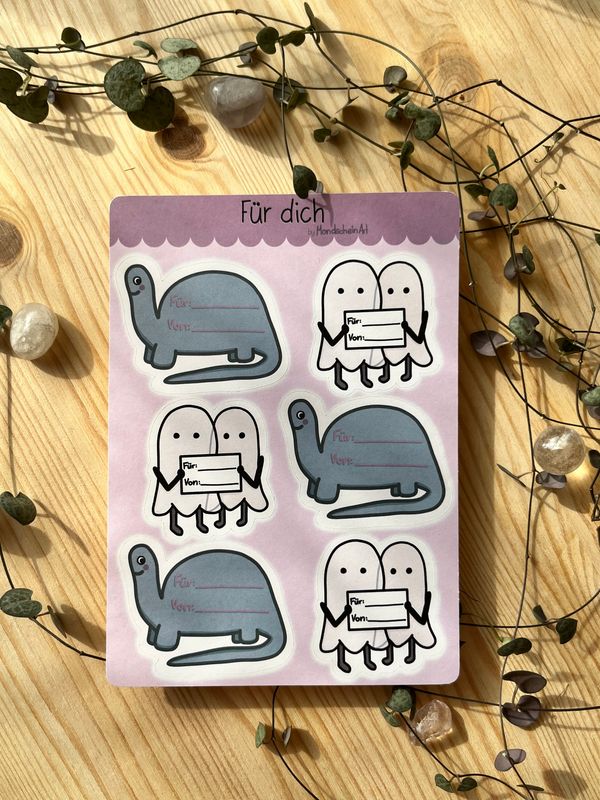 Papier Stickersheet - für dich