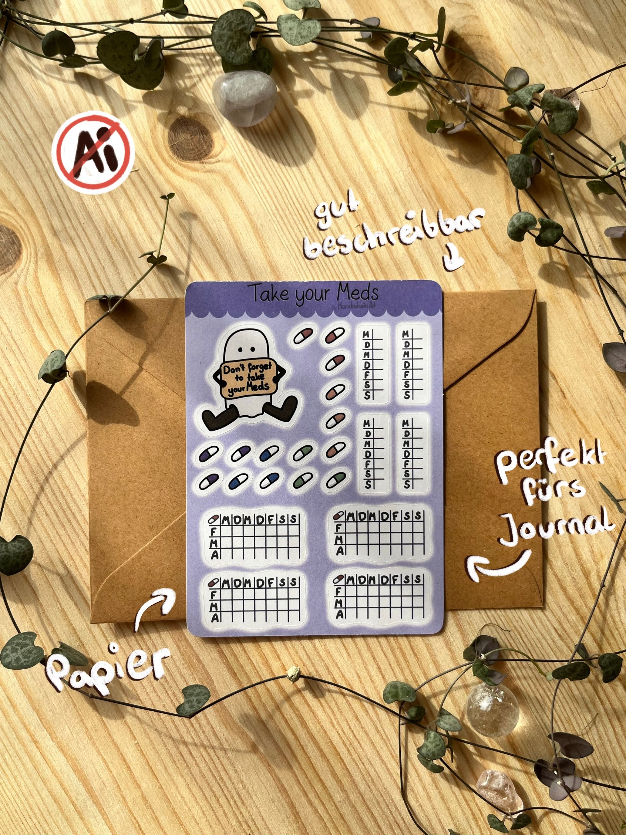 Papier Stickersheet - Take your Meds