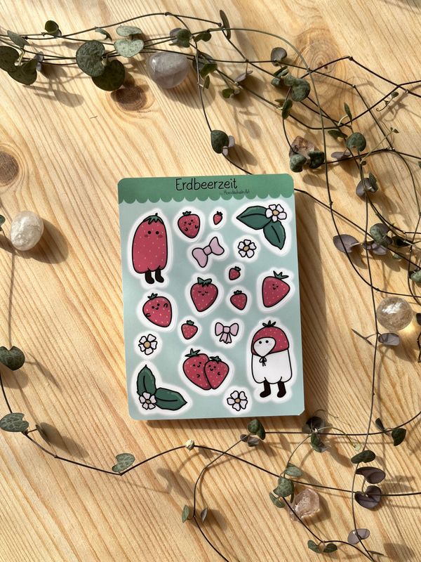 Vinyl Stickersheet - Erdbeerzeit