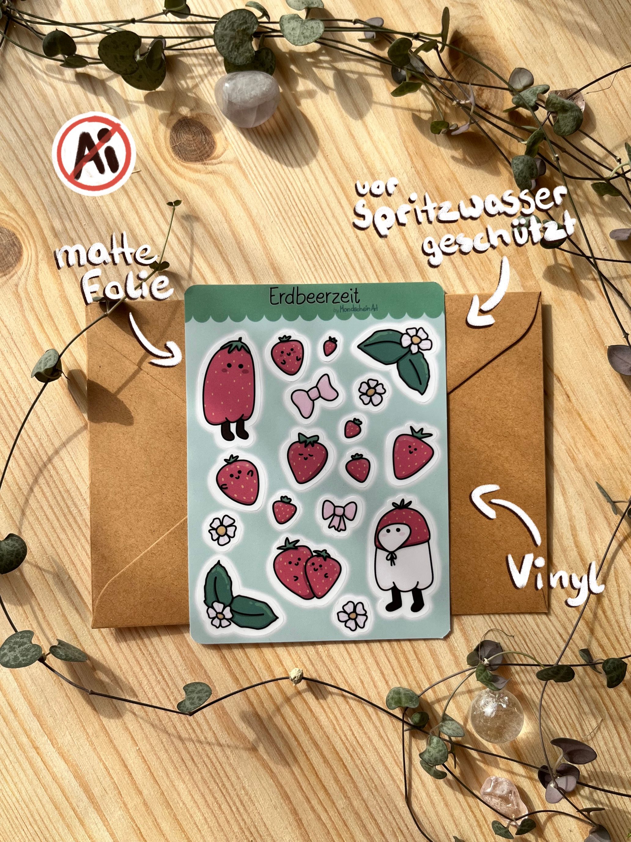 Vinyl Stickersheet - Erdbeerzeit
