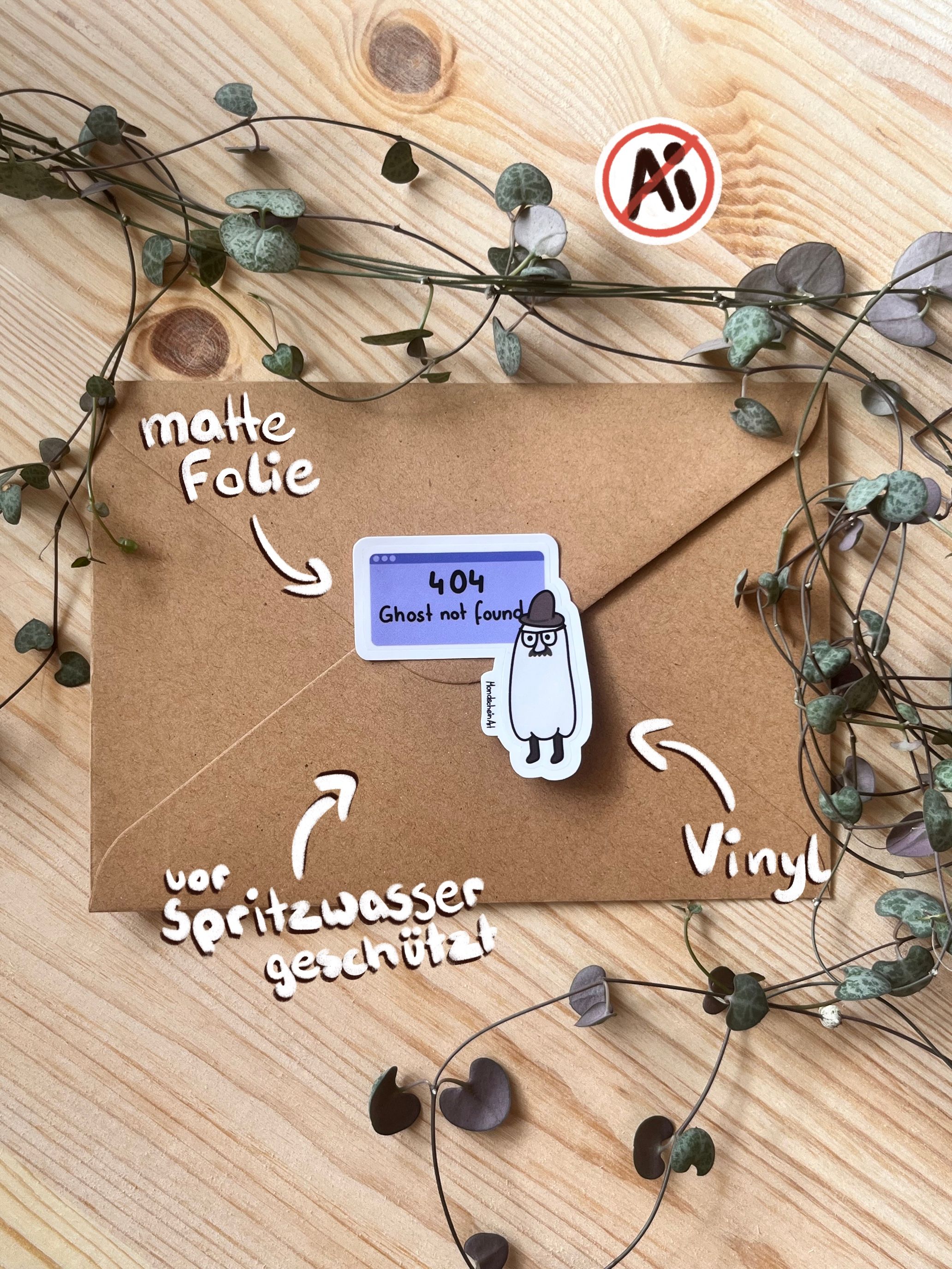 Vinyl Sticker - 404 Ghost not found