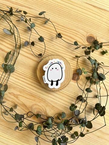 Vinyl Sticker - too cute to be binary
