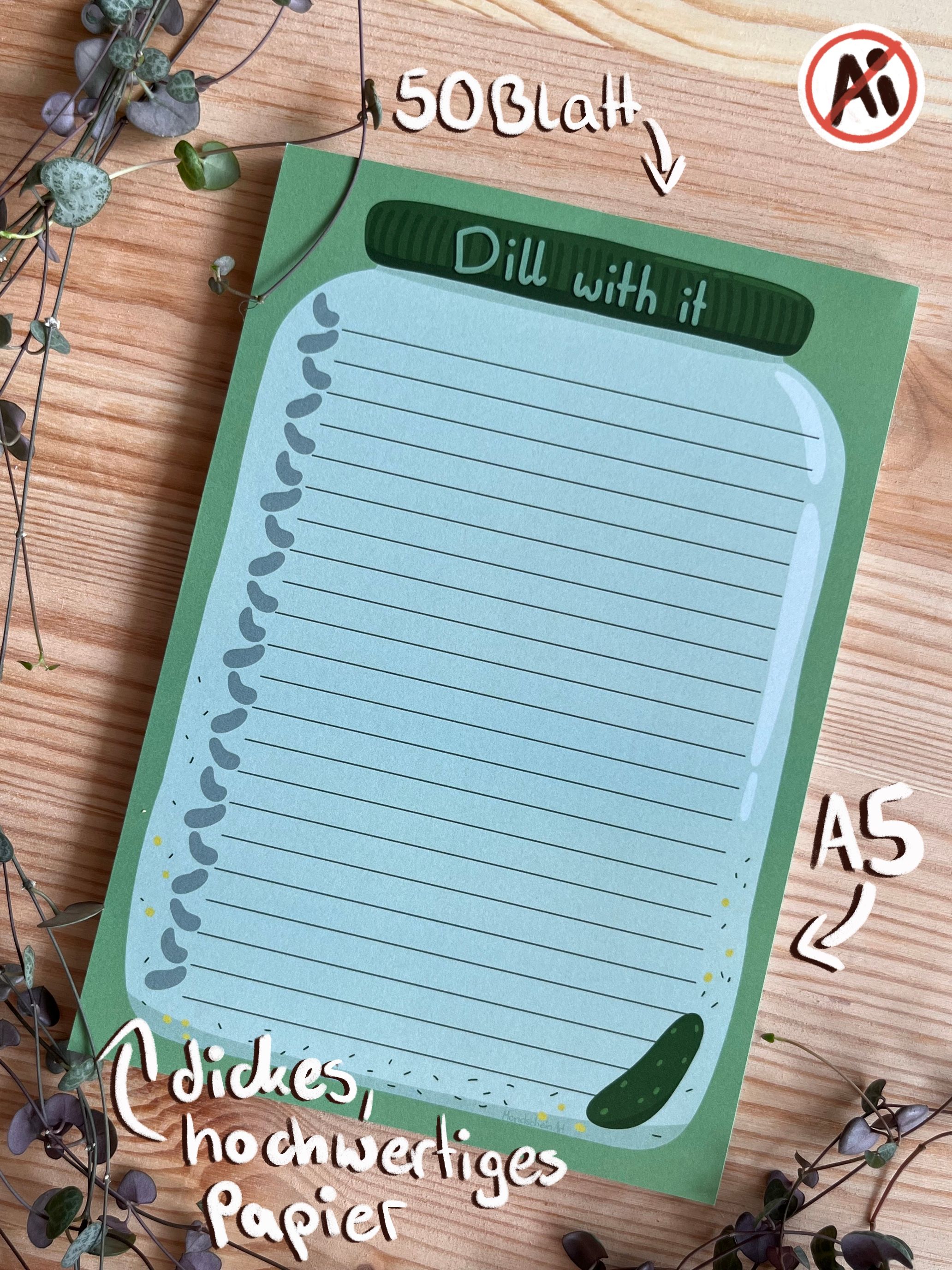 Block + Sticker - Dill with It 50 Blatt