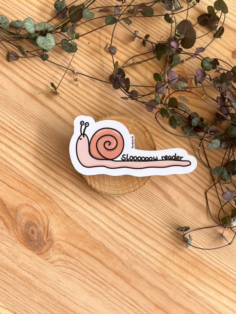Vinyl Sticker - Sloooooow reader Vinyl Sticker - Sloooooow reader
