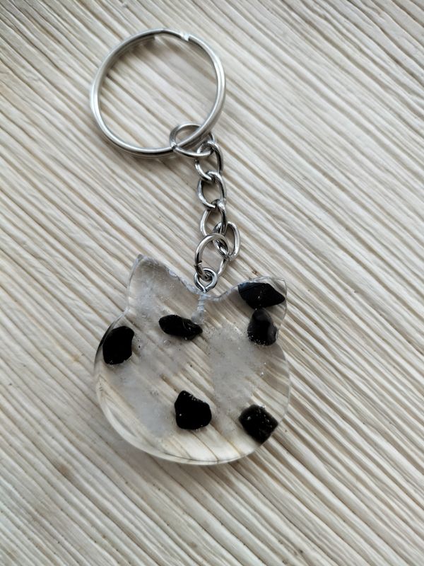 Sleutelhanger Melkkwarts/onyx