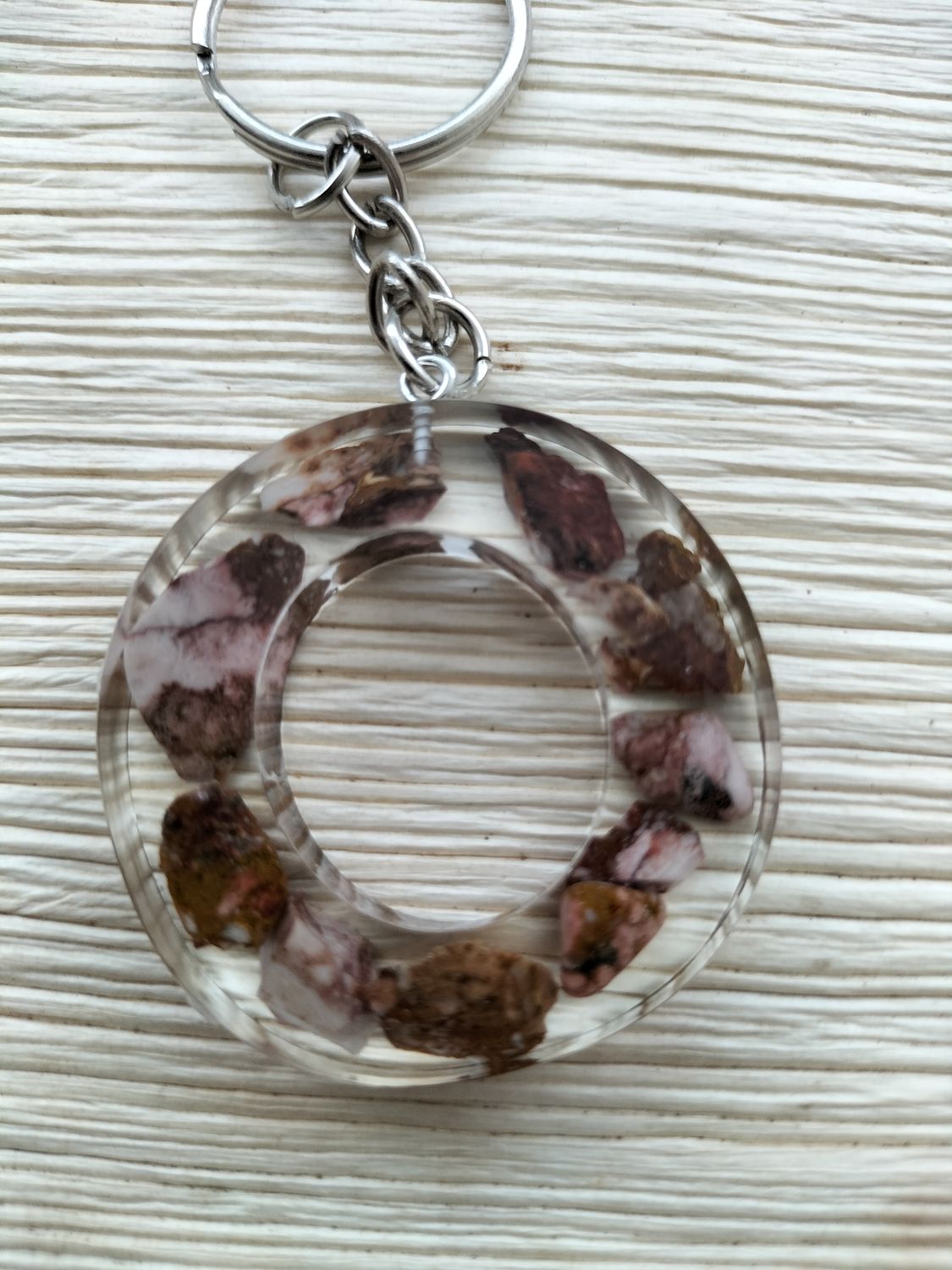 Sleutelhanger Roze Jaspis