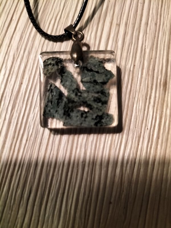 Hanger met koord Groene Zebra Jaspis