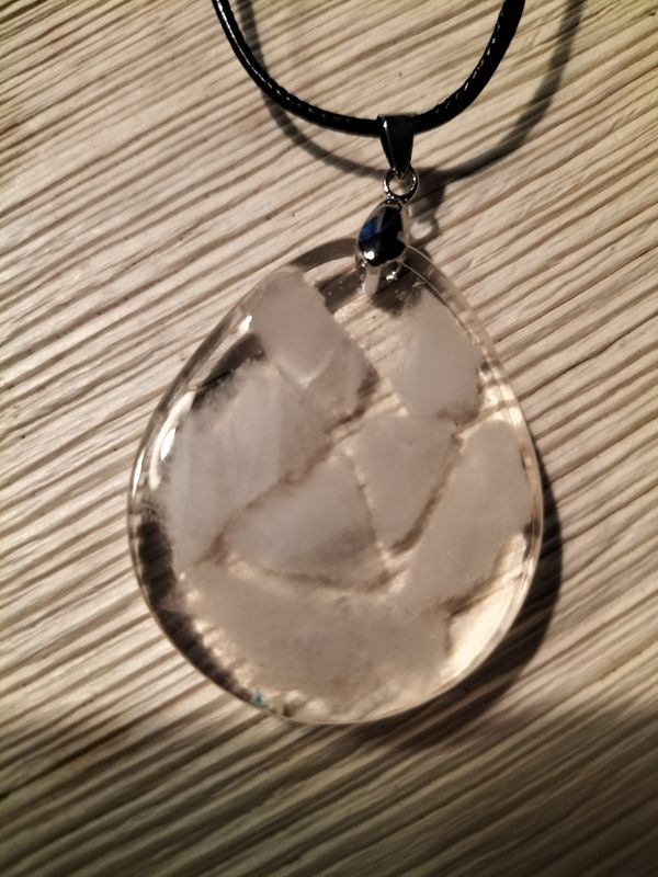 Hanger met koord Rozenkwarts