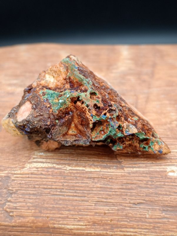 Malachiet en Azuriet op Matrix