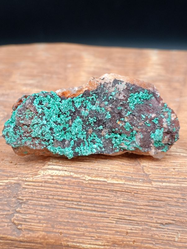 Malachiet en Azuriet op Matrix