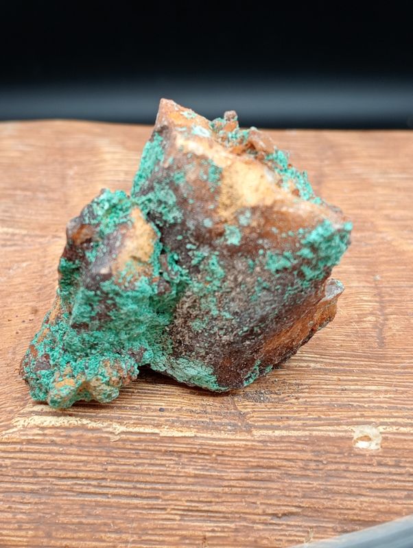 Malachiet en Azuriet op Matrix