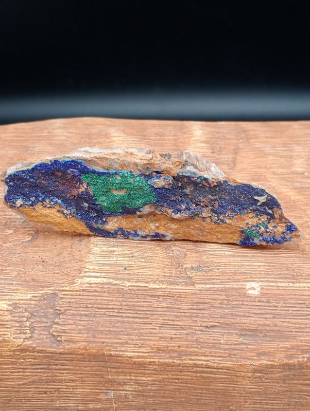 Malachiet en Azuriet op Matrix