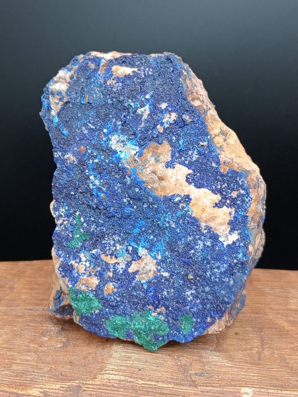 Malachiet en Azuriet op Matrix