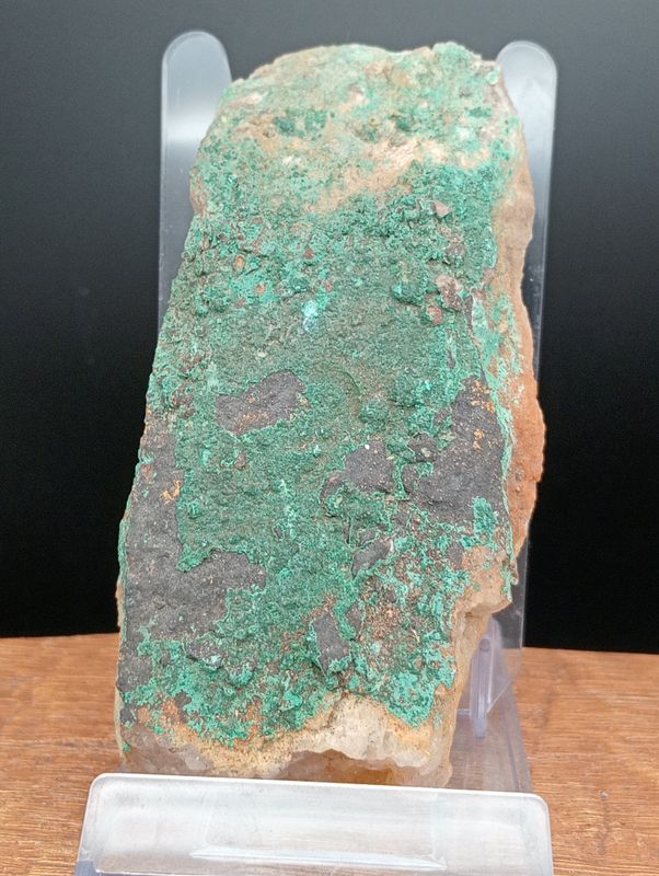 Malachiet en Azuriet op Matrix