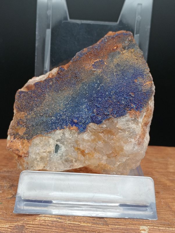 Malachiet en Azuriet op Matrix