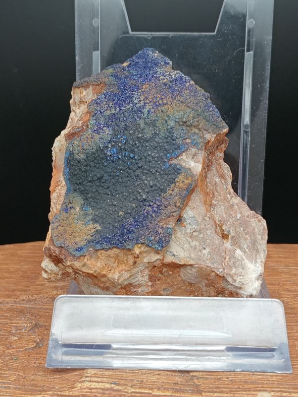 Malachiet en Azuriet op Matrix