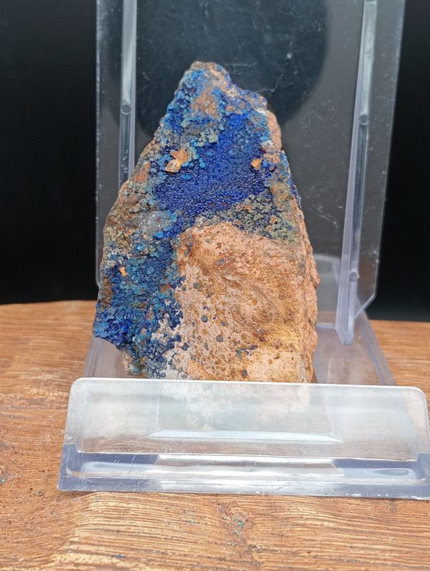 Malachiet en Azuriet op Matrix