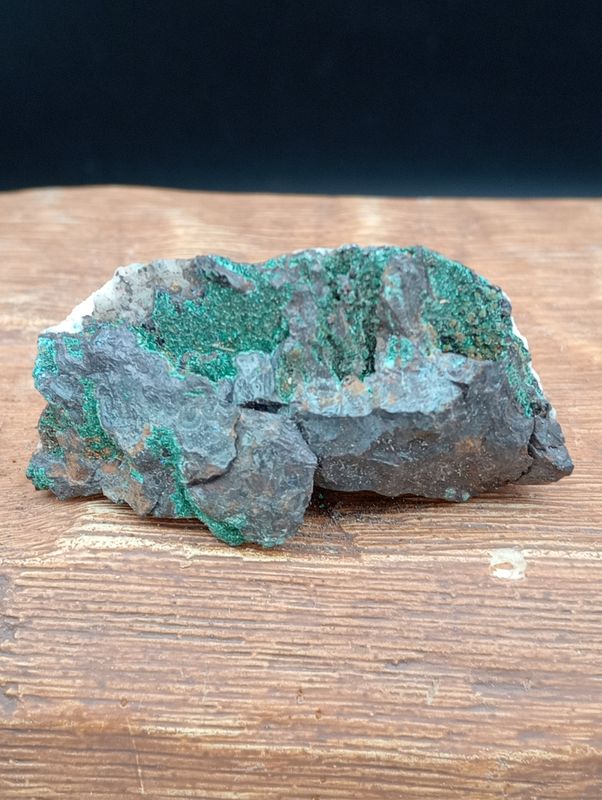 Malachiet en Azuriet op Matrix