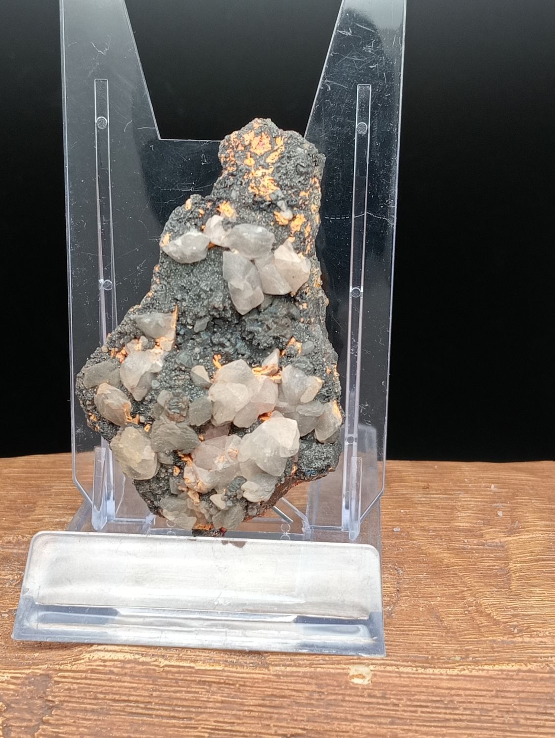 Calciet en Realgaar op Galeniet