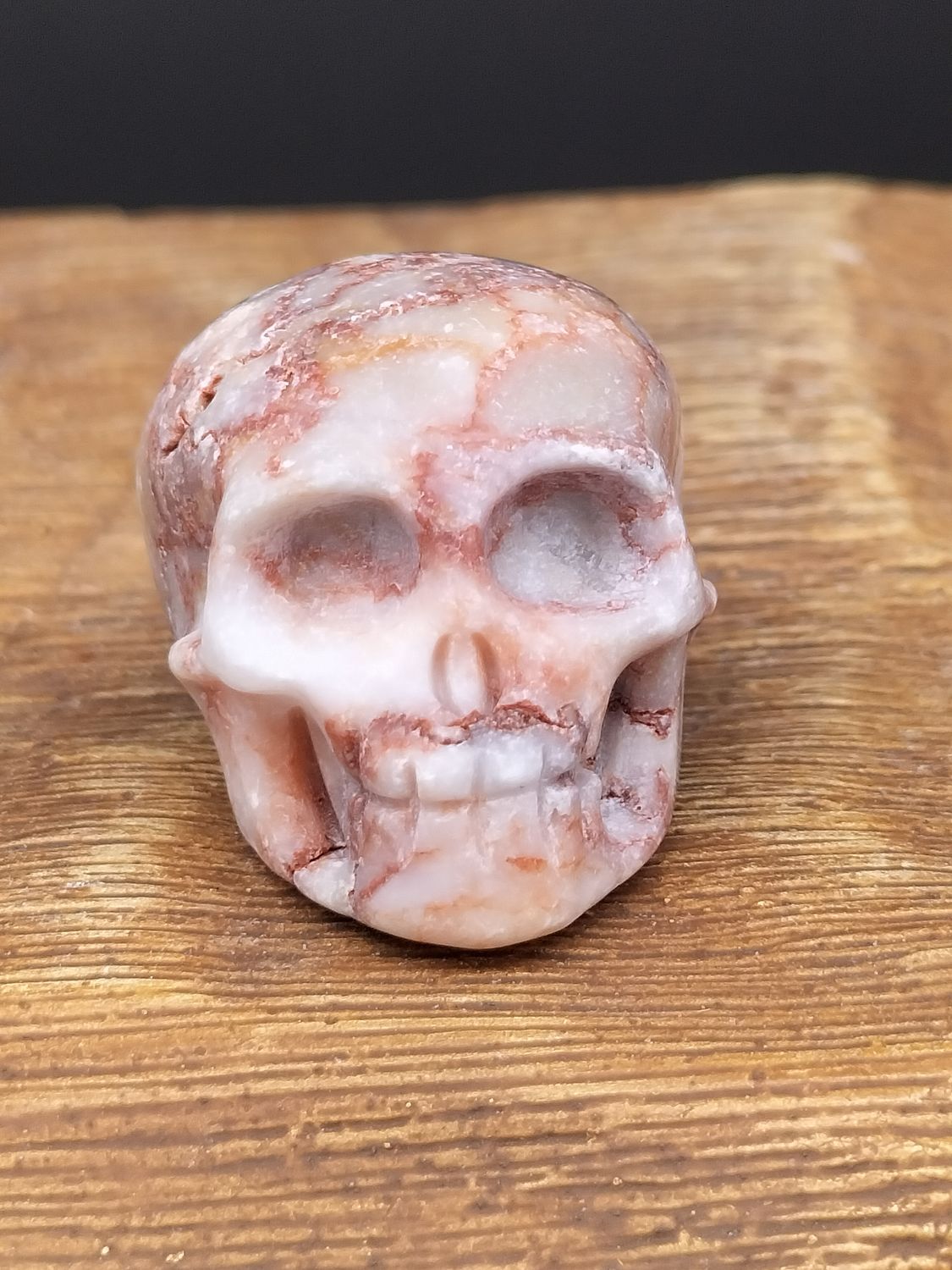 Red Vein Jaspis mini skull