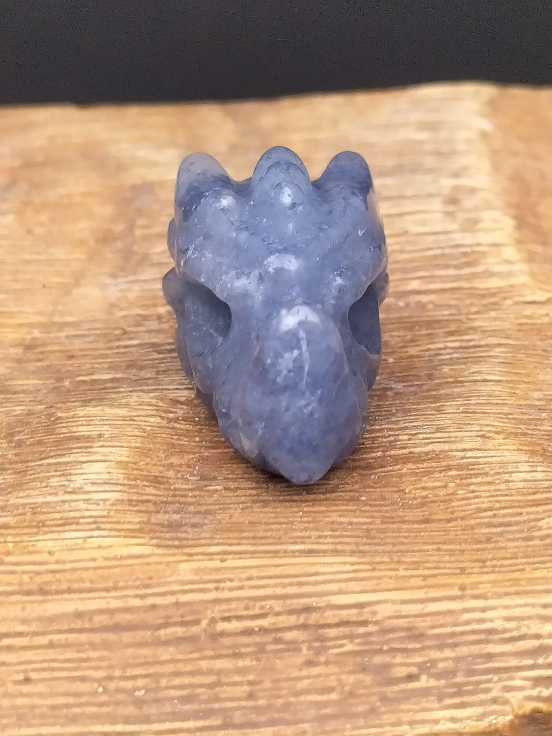 Blauwe Aventurijn mini drakenkop