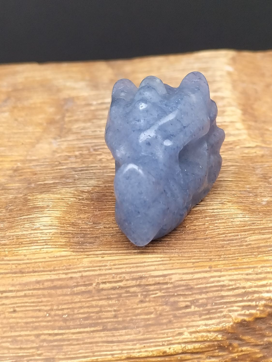 Blauwe Aventurijn mini drakenkop
