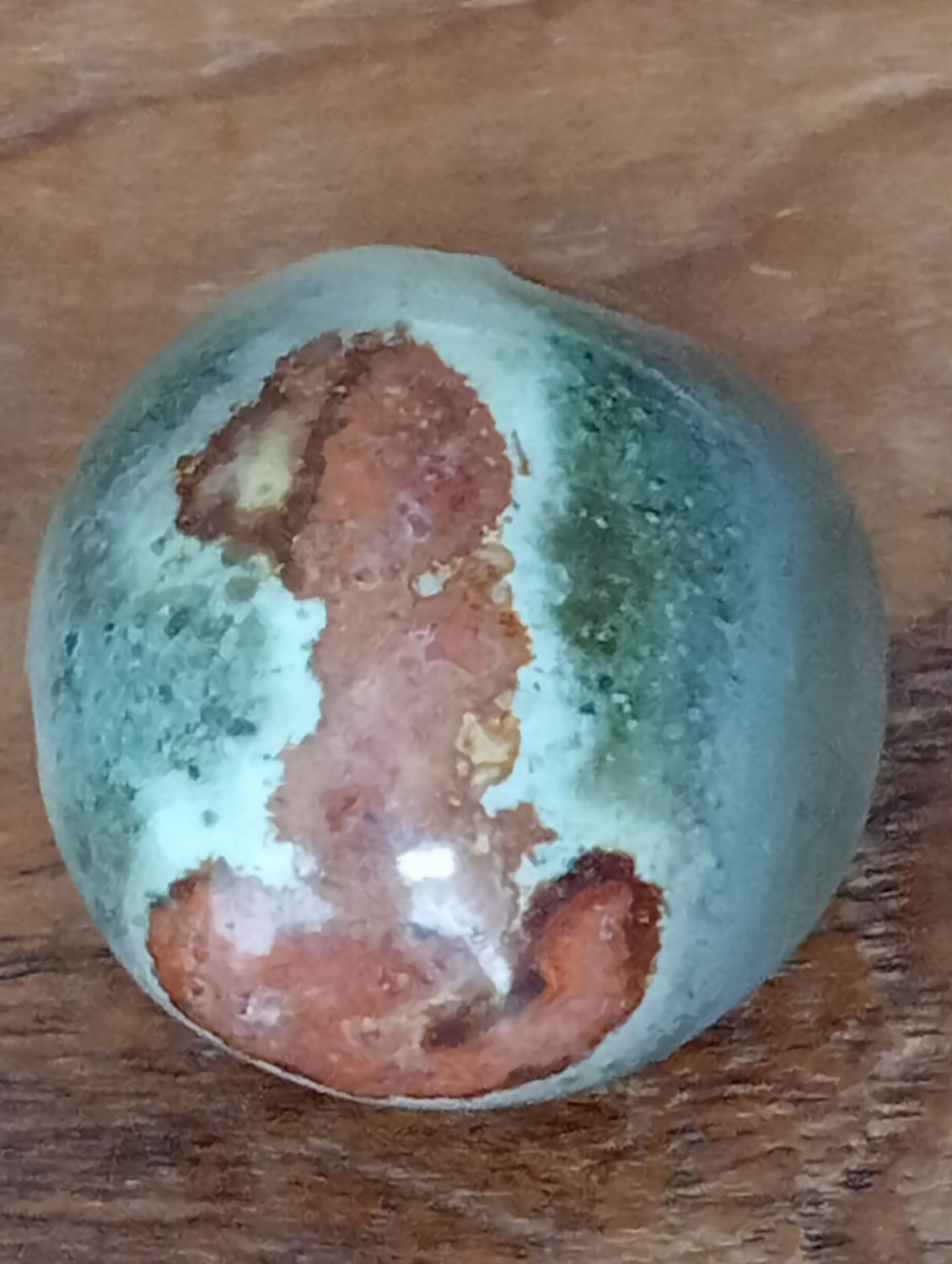 Polychroom Jaspis Handsteen