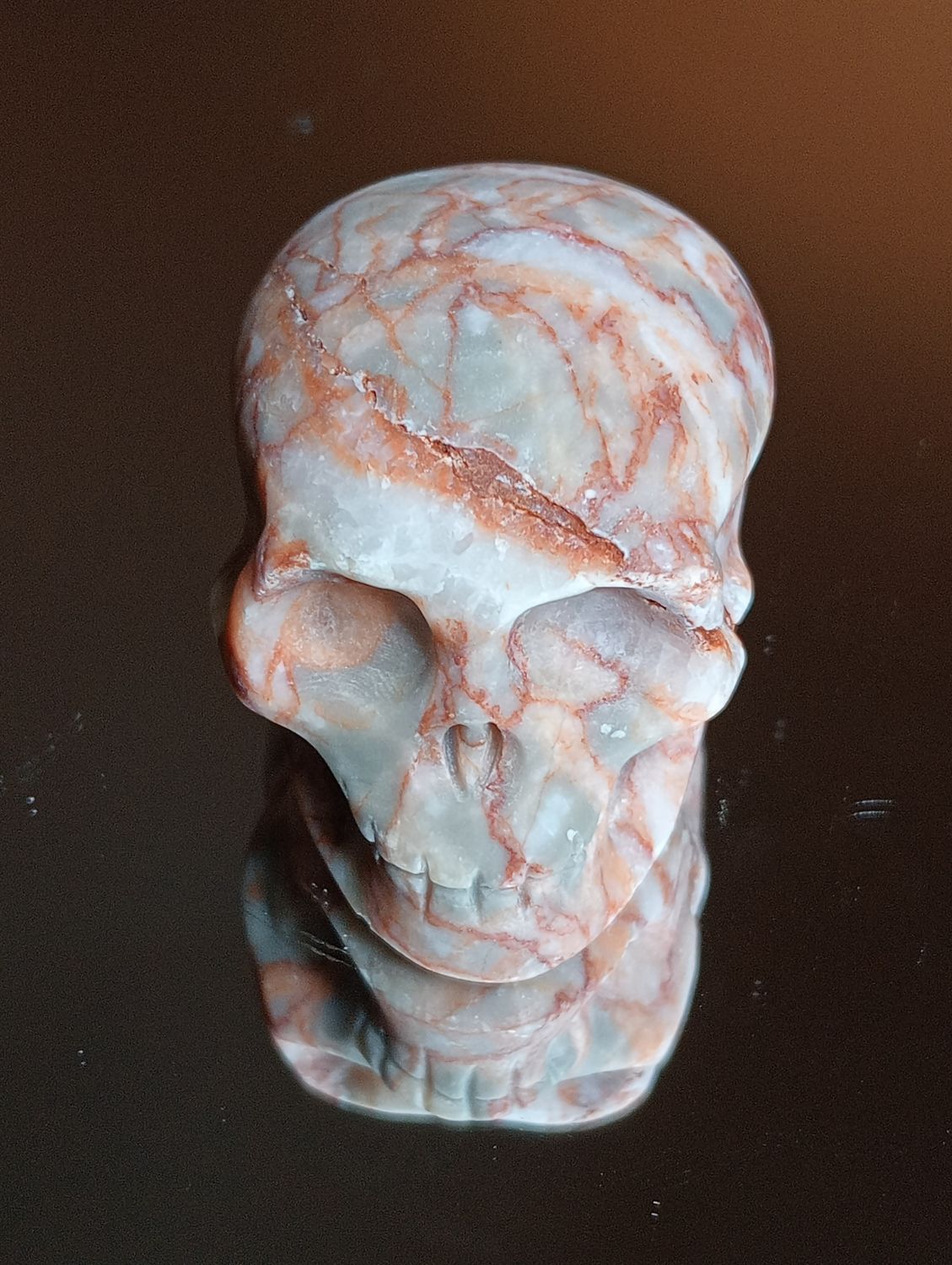 Red Vein Jaspis Skull