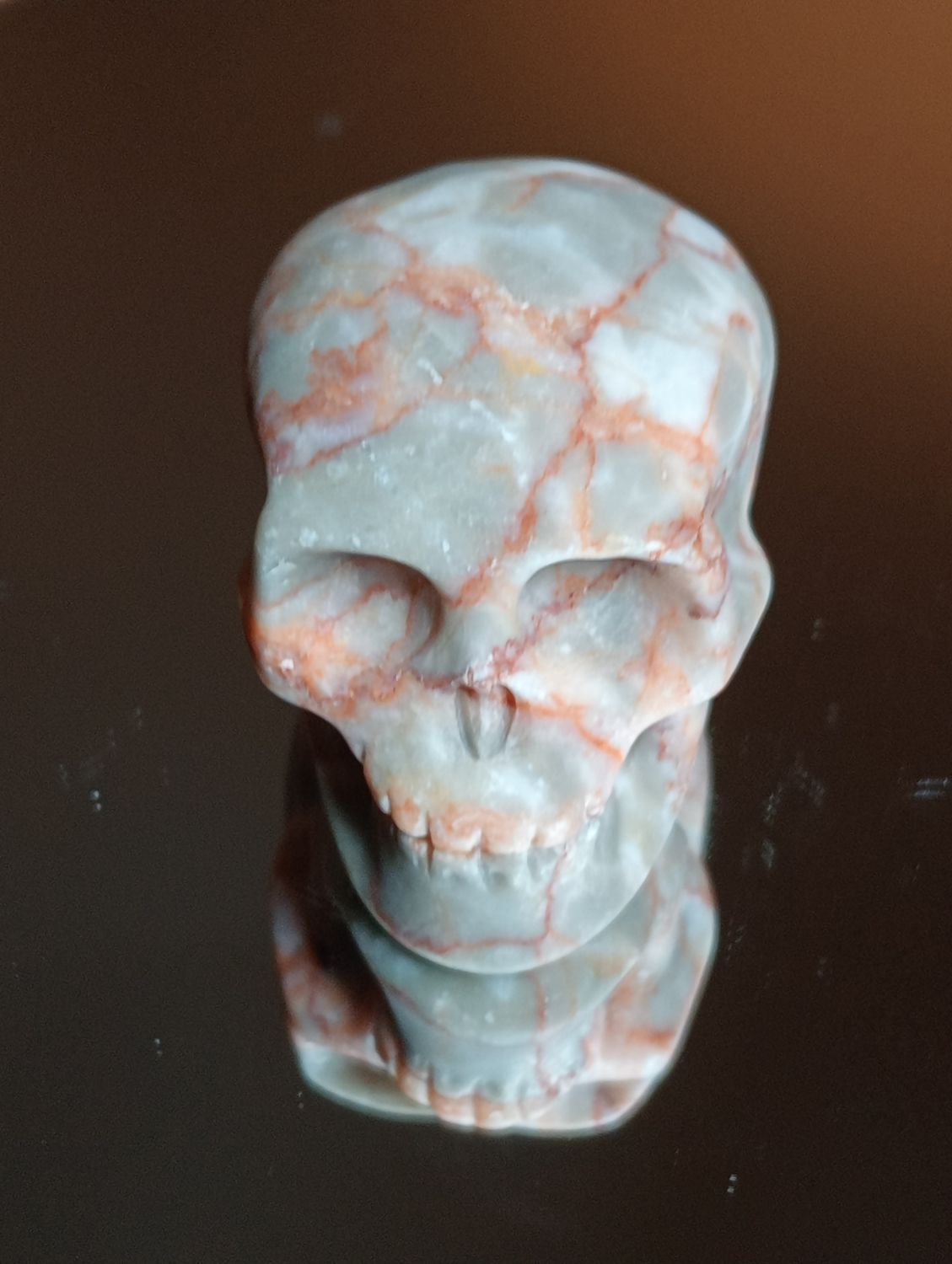 Red Vein Jaspis Skull