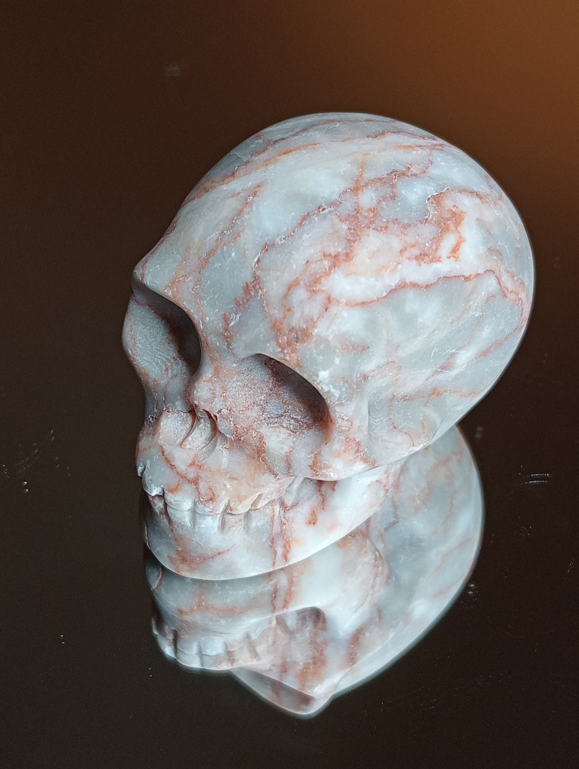 Red Vein Jaspis Skull