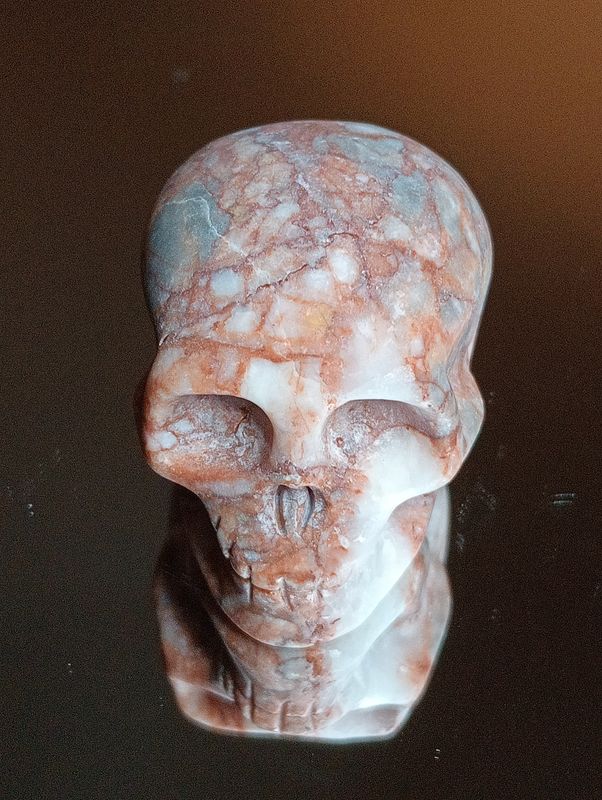 Red Vein Jaspis Skull
