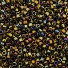 Miyuki Delica 11/0 DB-0029 Metallic Iris Golden Olive