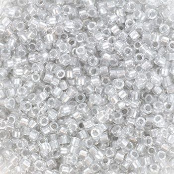 Miyuki Delica 11/0 DB-0271 Sparkling Silver Gray Lined Crystal