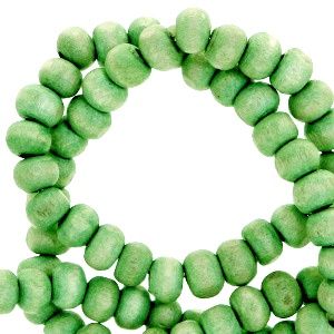 Wooden beads round 4mm Spring Green, Materiaal: Hout, Kleur: Groen, Afmeting: 4mm