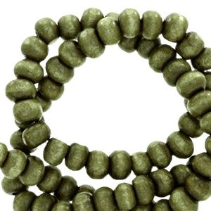 Wooden beads round 4mm Calliste Green, Materiaal: Hout, Kleur: Groen, Afmeting: 4mm