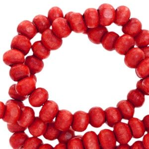 Wooden beads round 3mm Mars Red, Materiaal: Hout, Kleur: Rood, Afmeting: 3mm