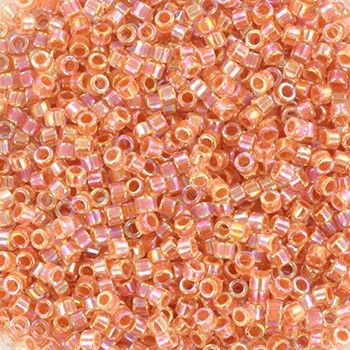 Miyuki Delica 11/0 DB-0054 Dark Peach Lined Crystal AB
