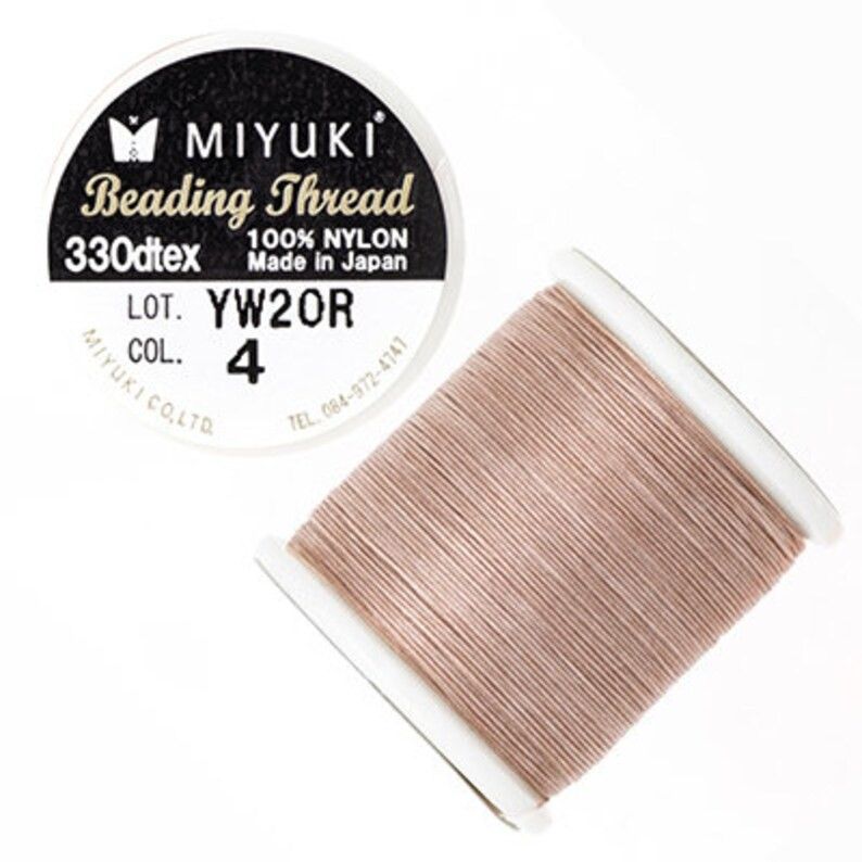 Miyuki Beading thread (04) Beige Brown, Aantal: Per stuk