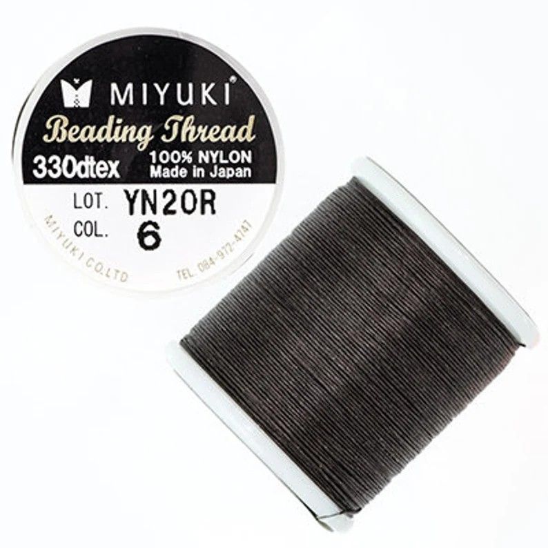 Miyuki draad (06) Bruin, Kleur: Bruin, Materiaal: Nylon, Product: Miyuki rijggaren