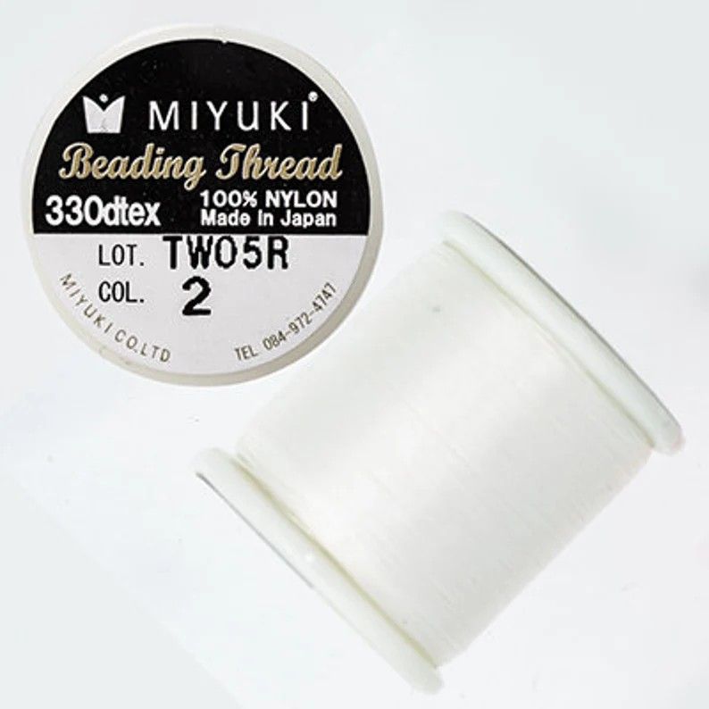 Miyuki Beading thread (02) Off White, Quantity: Per stuk